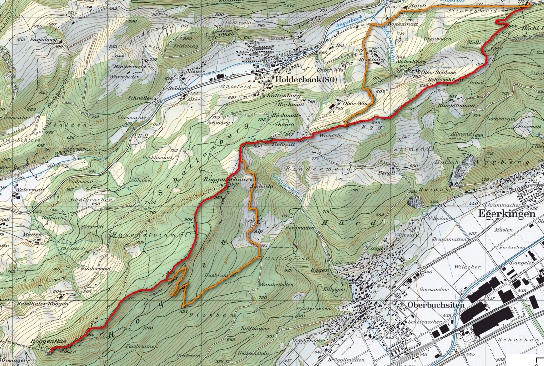 Route Bärenwil-Roggenflue
