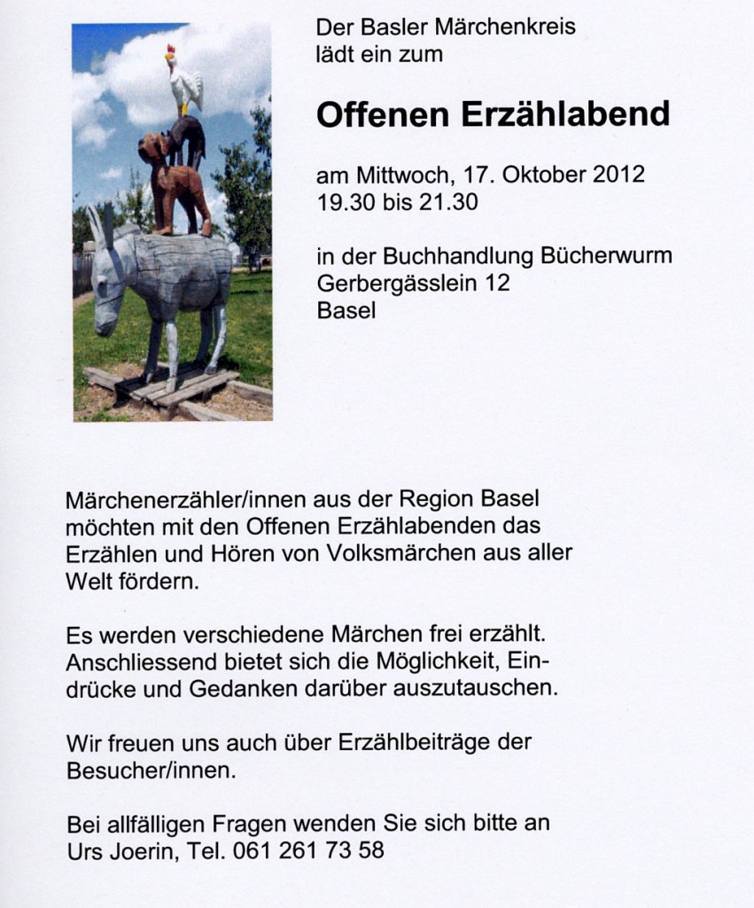 Basler Märchenkreis Flyer Offener Abend 17_10_2012